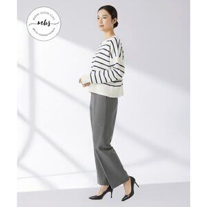 NWOT Korye Striped Crew Neck Sweater White Blue Women L/XL